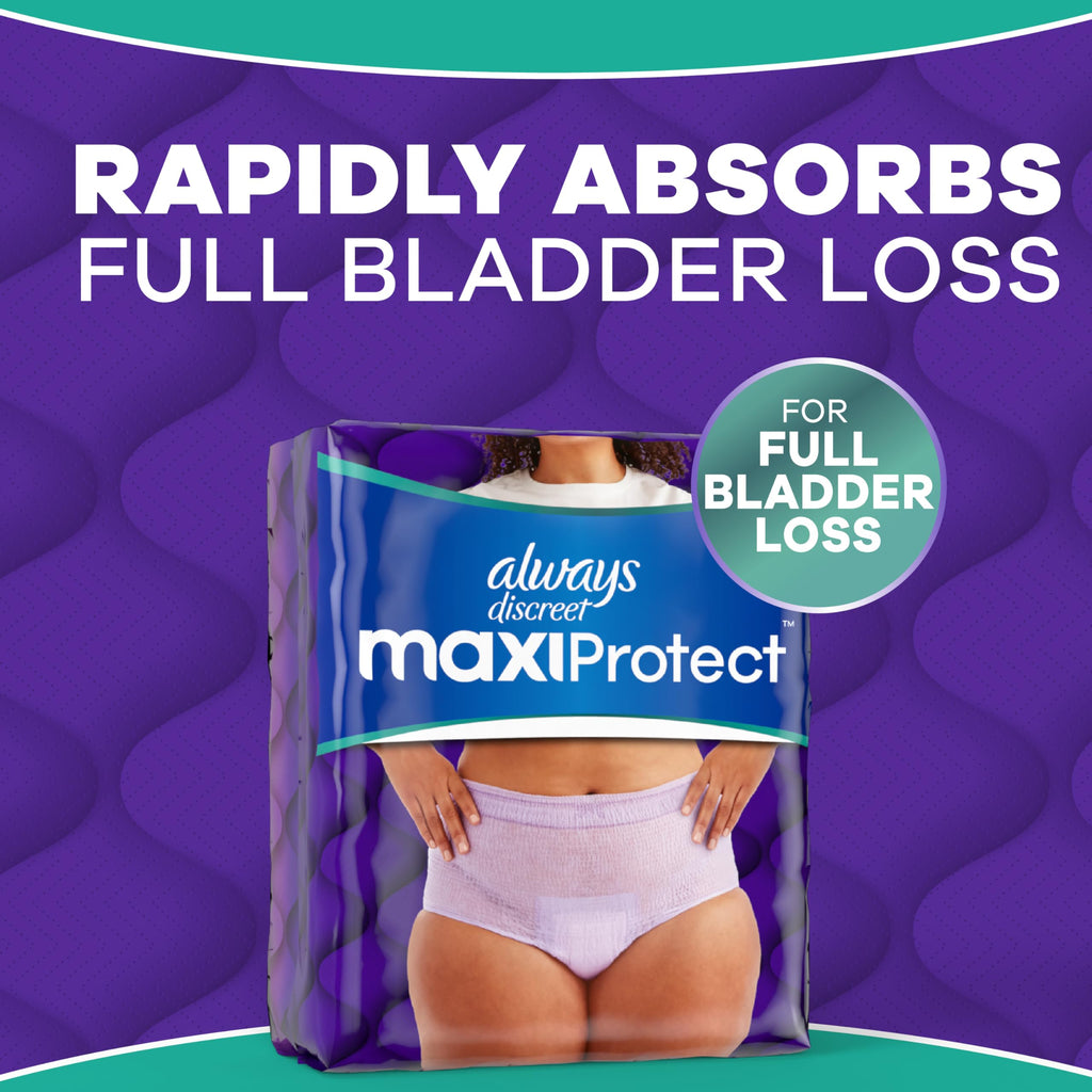 Always Discreet MaxiProtect Incontinence Underwear for Women

