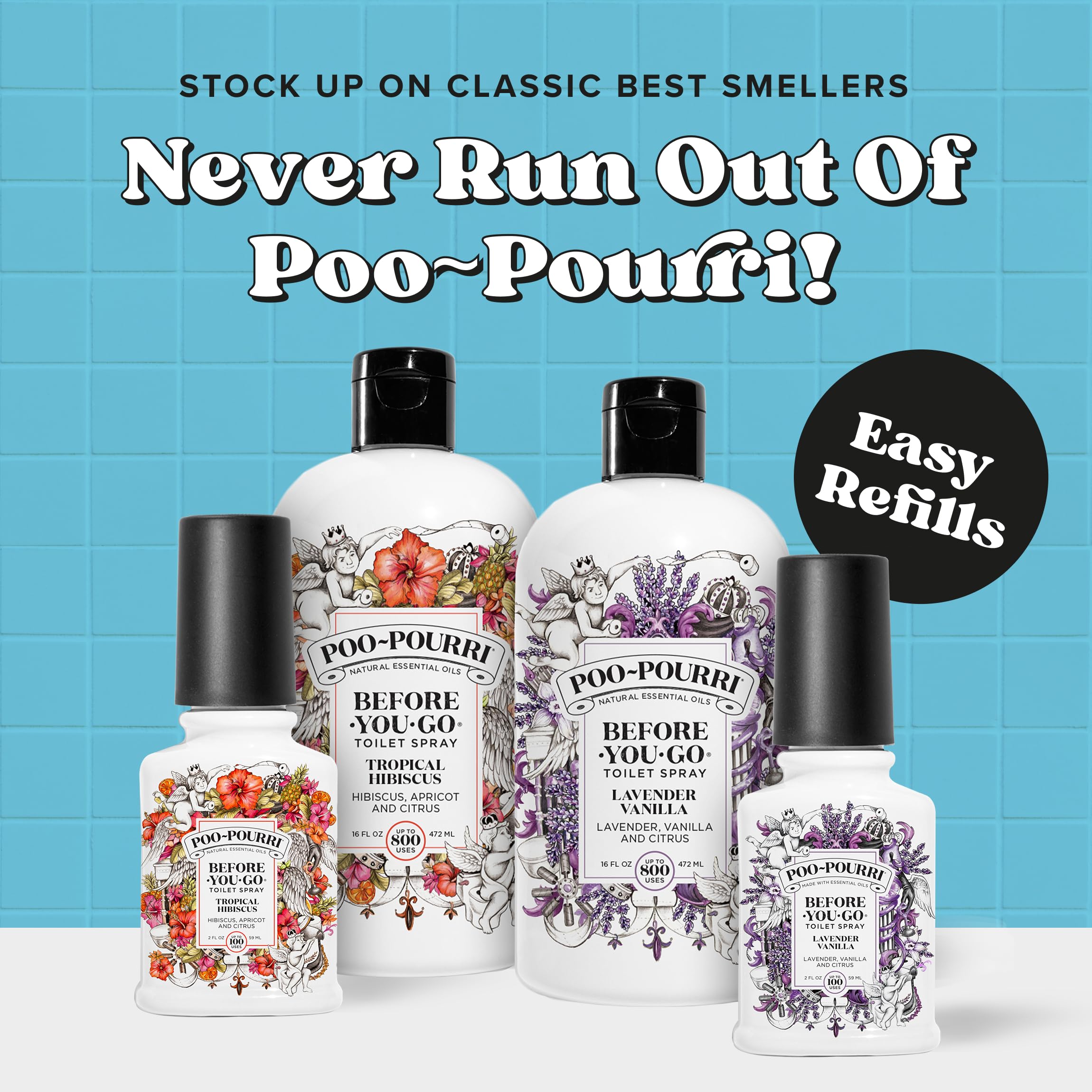 Poo-Pourri Toilet Spray - Odor-Blocking Freshness

