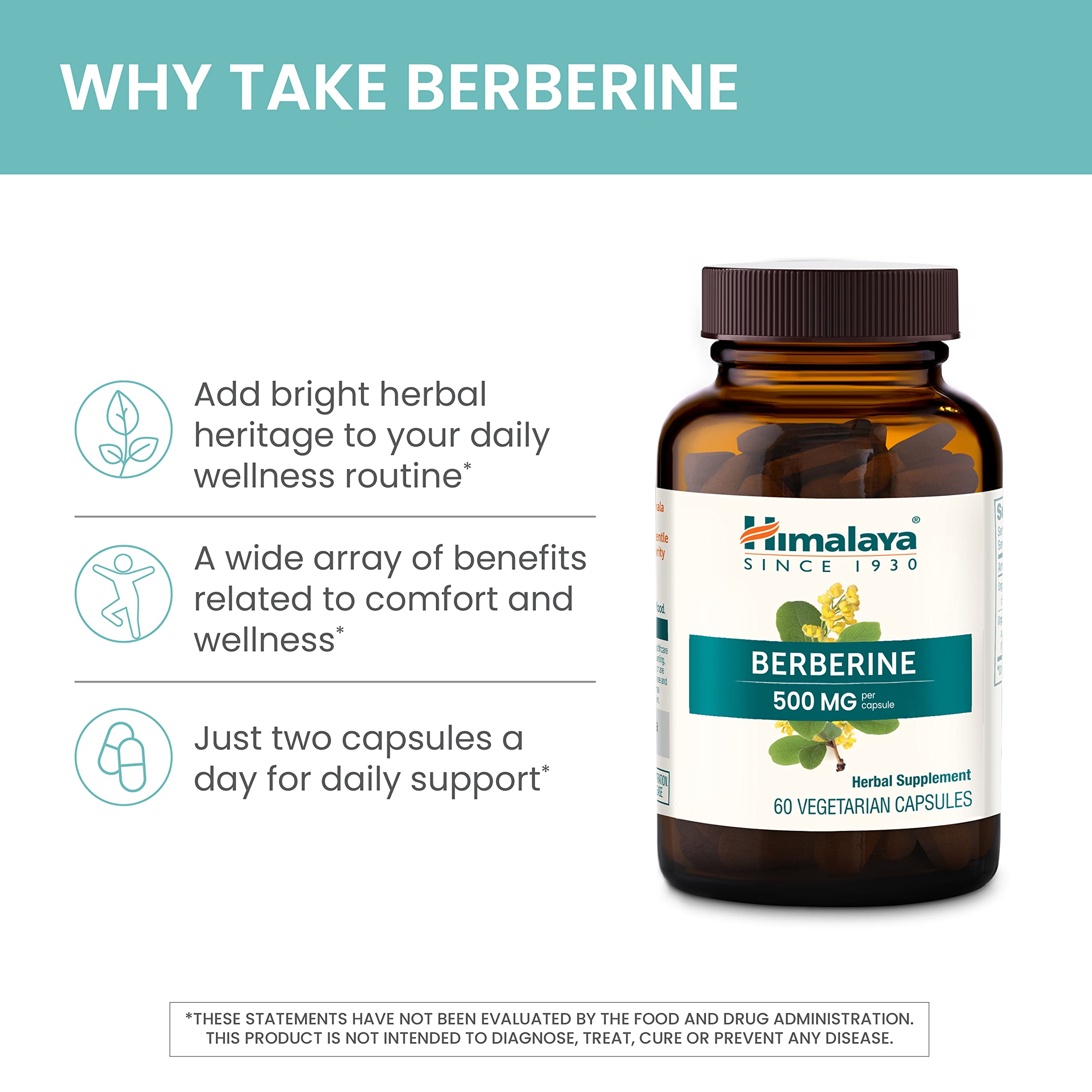 Himalaya Berberine HCL Supplement - Immune & Digestive

