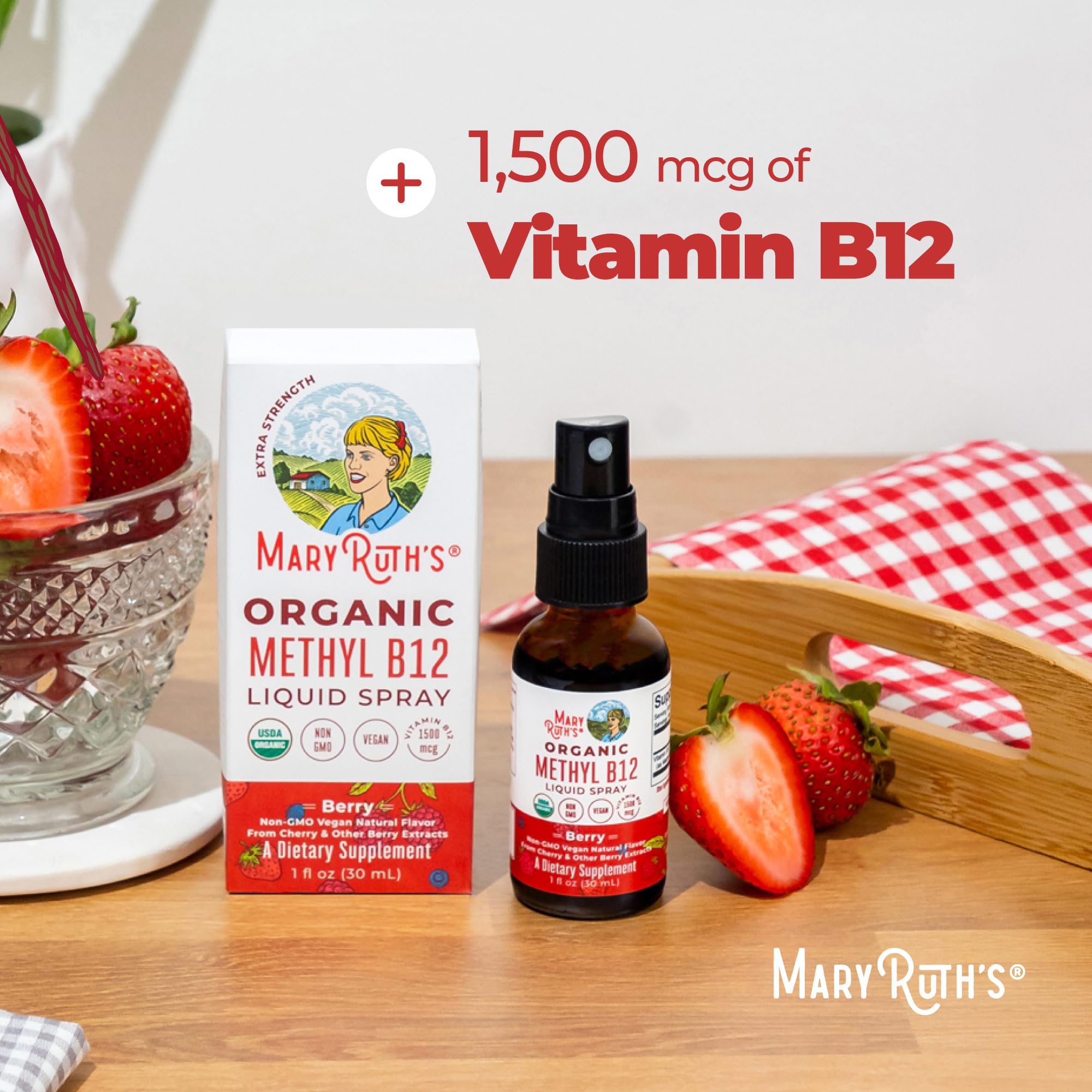 MaryRuth's Organic Methyl B12 Spray 1,500 mcg

