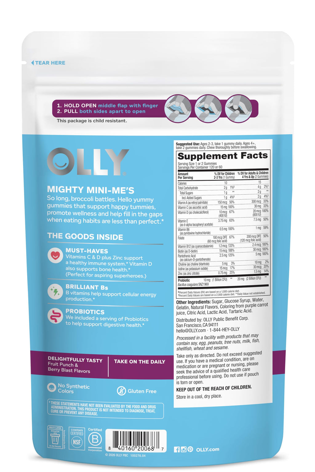 OLLY Kids Multivitamin & Probiotic Gummies

