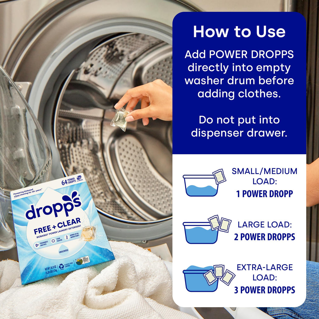 Dropps Free & Clear Laundry Pods - Fragrance Free

