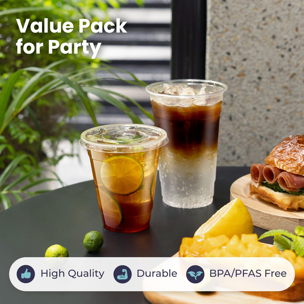 Clear Cups by Fit Meal Prep with Lids – BPA Free PET

