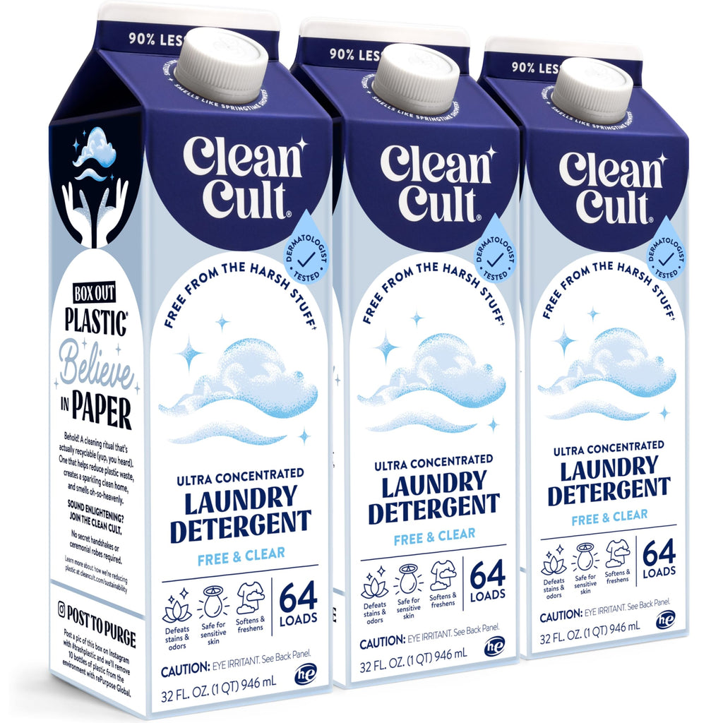 Ultra Concentrated Liquid Laundry Detergent Soap - Hypoallergenic, HE Compatible