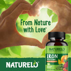 Naturelo Vegan Iron Supplement with Vitamin C

