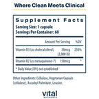 Vital Nutrients Vitamin D3 + K2 2000 IU for Bone Health

