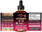 USDA Organic Vitamin B12 Sublingual Methylcobalamin 5000 mcg

