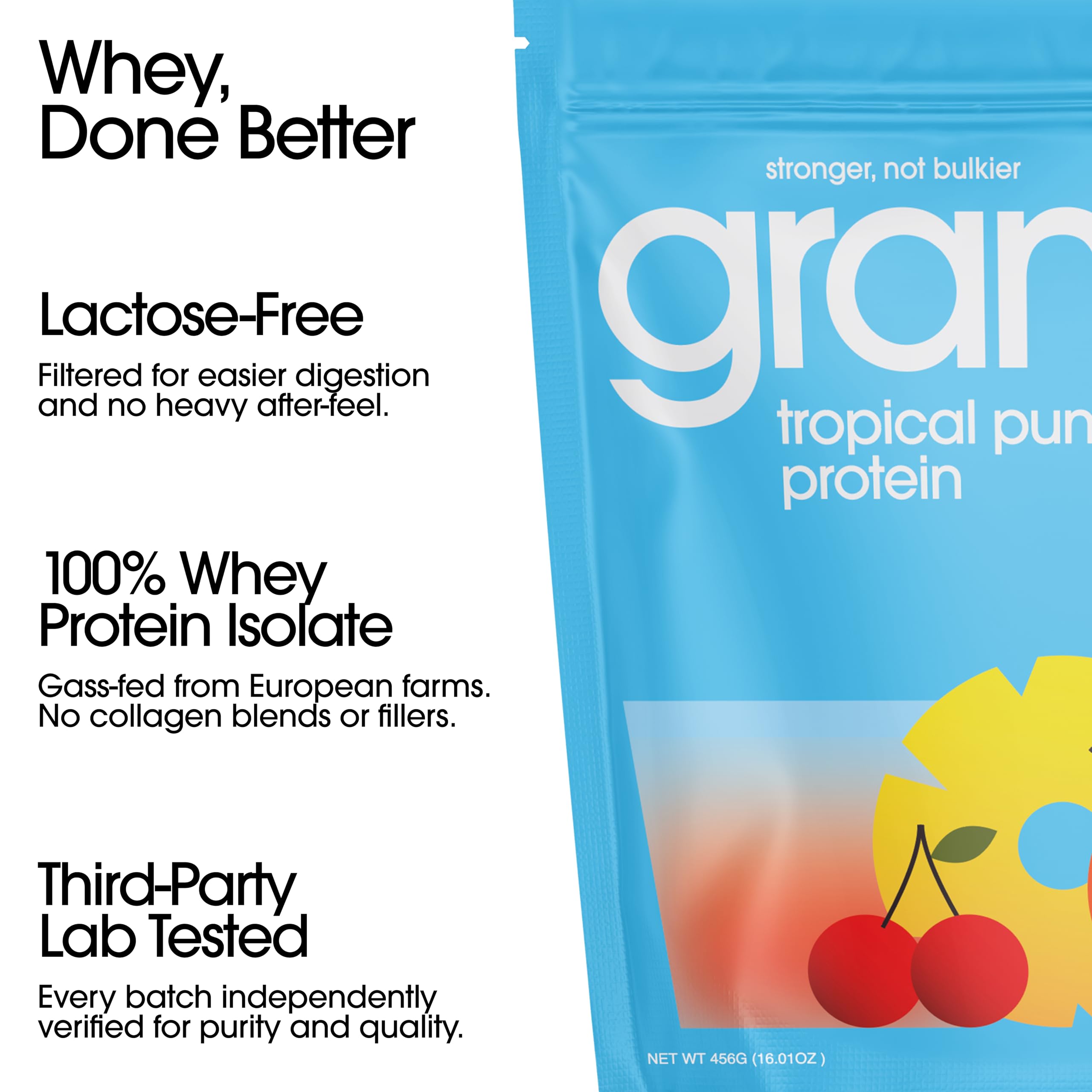 GRAMMS Clear Protein Powder Convenient On-The-Go Protein Drink

