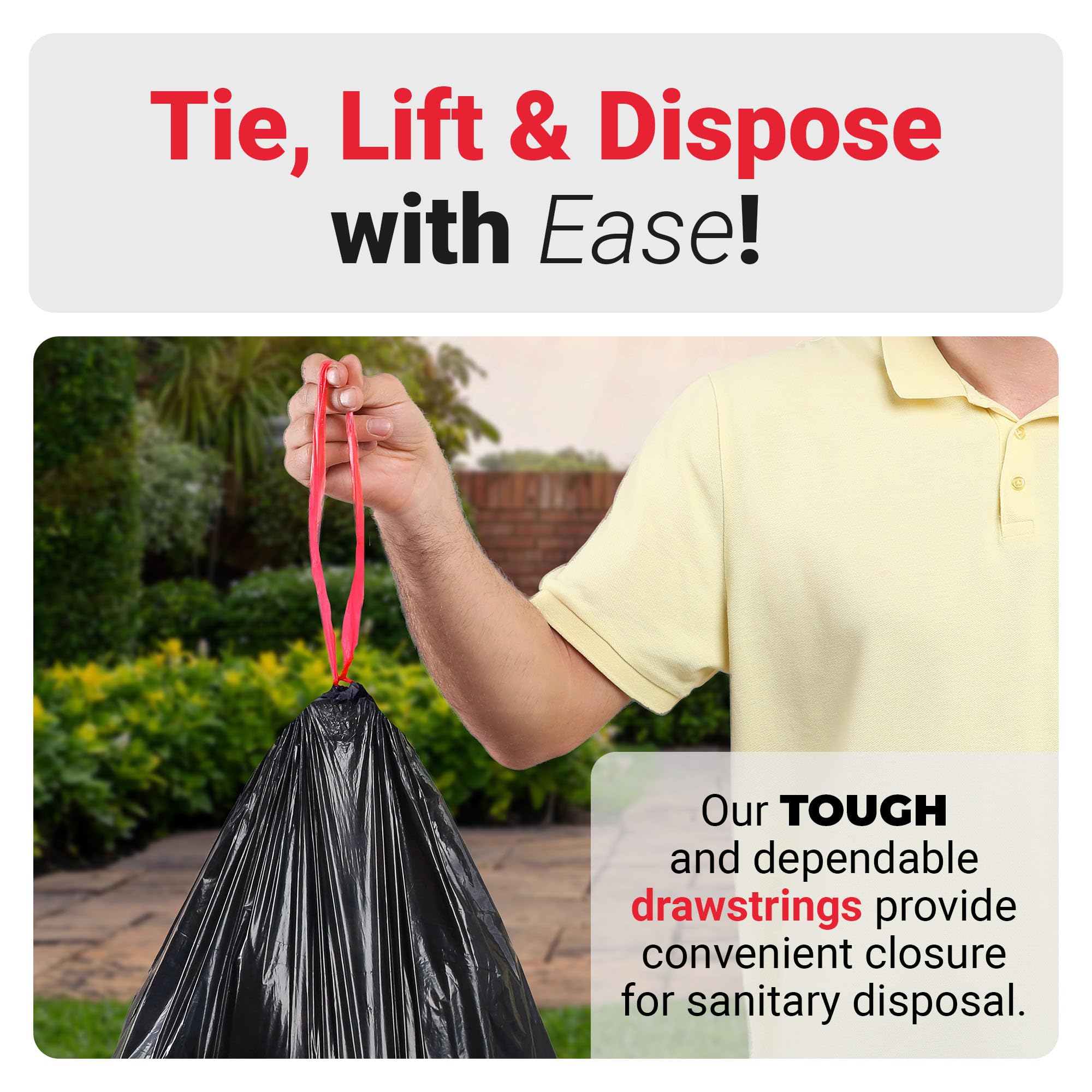 Trash Bags by Reli. - Heavy-Duty Drawstring | Tear-Resistant

