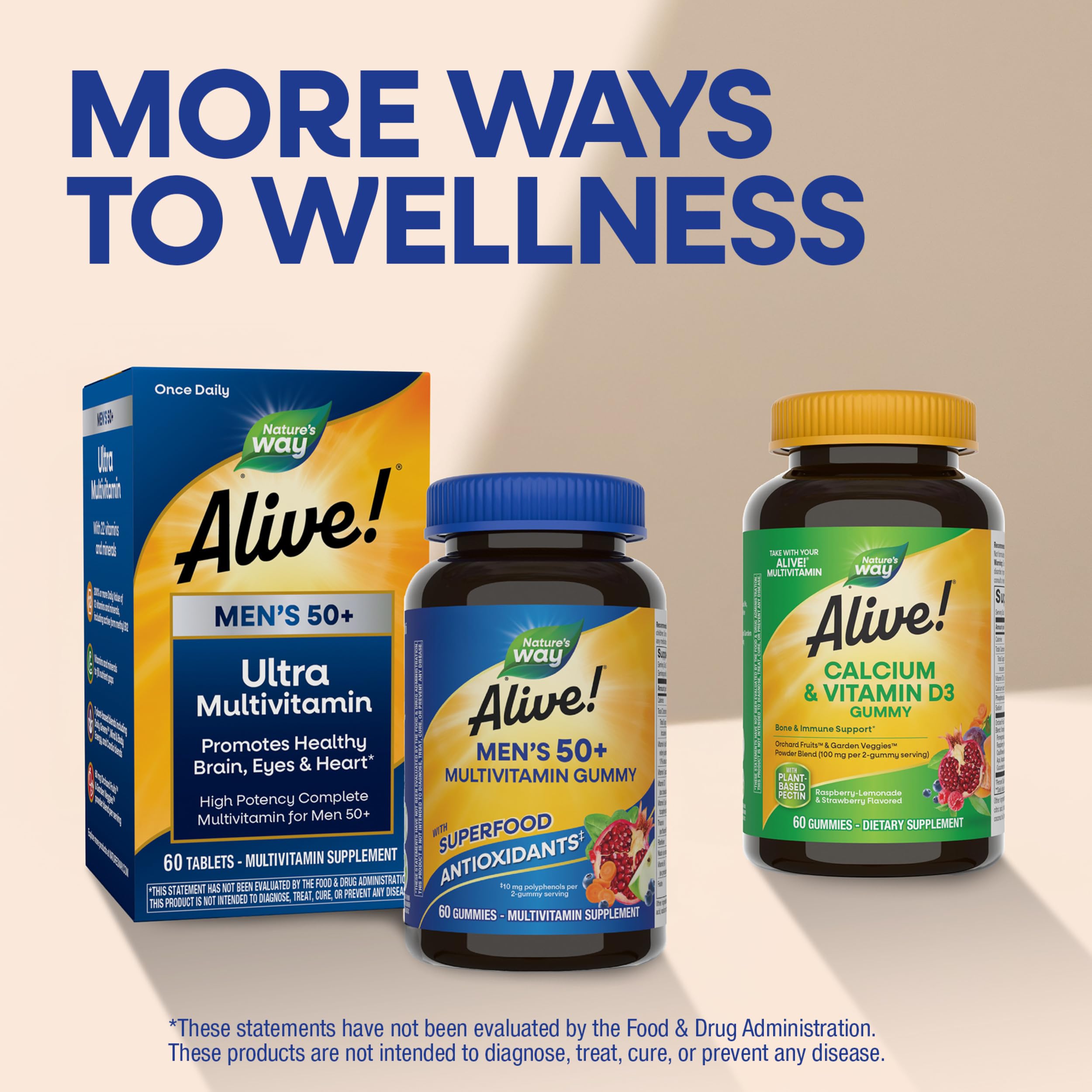 Nature's Way Alive Men's 50 plus Multivitamin Gummies

