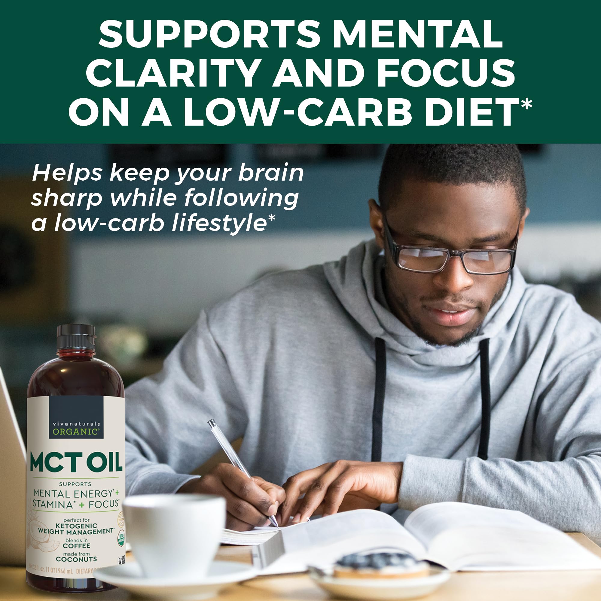 Viva Naturals Organic MCT Oil – Keto & Paleo Friendly

