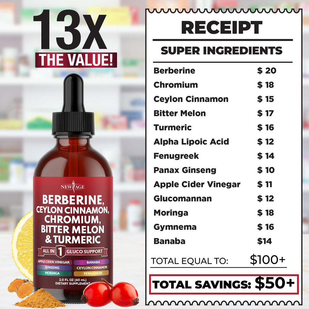Berberine Cinnamon Liquid Drops Immune Support

