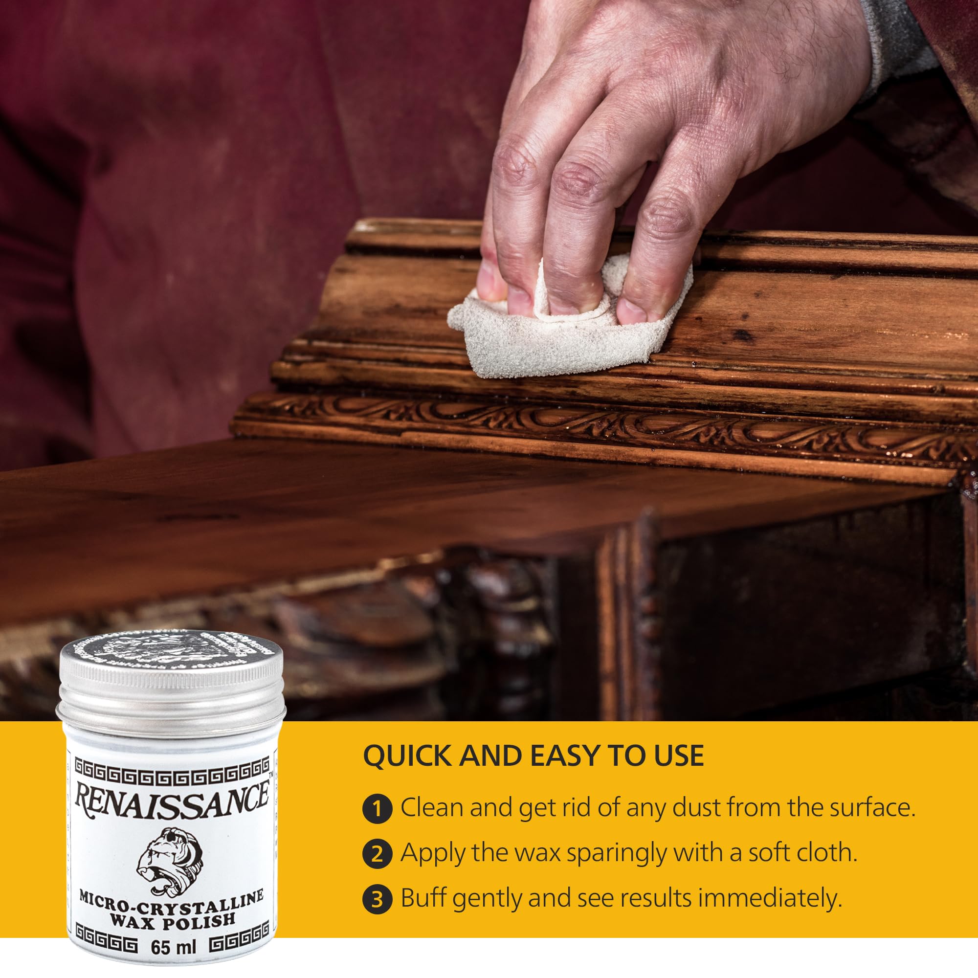Renaissance Micro-Crystalline Wax Polish for Furniture & Art

