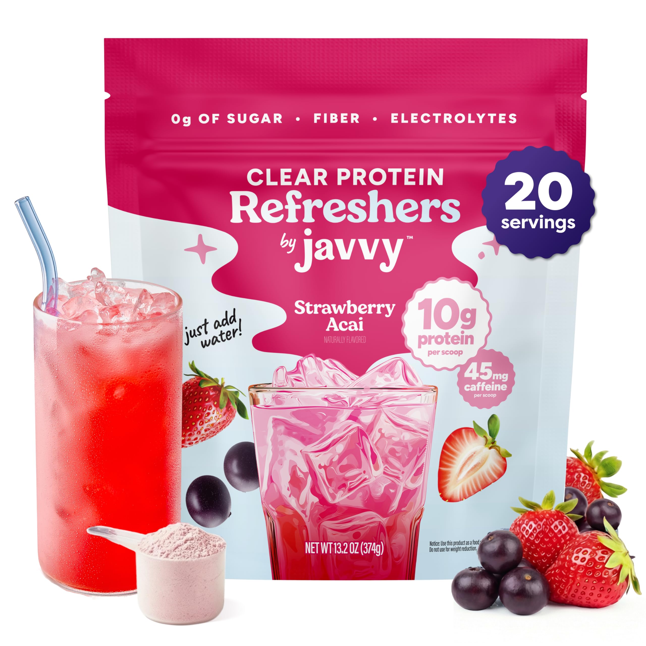 Javvy Clear Protein Refresher Drink Mix | 10g Protein

