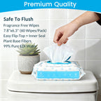 WONDERFUL Flushable Wipes Plant-Based Wet Wipes for All

