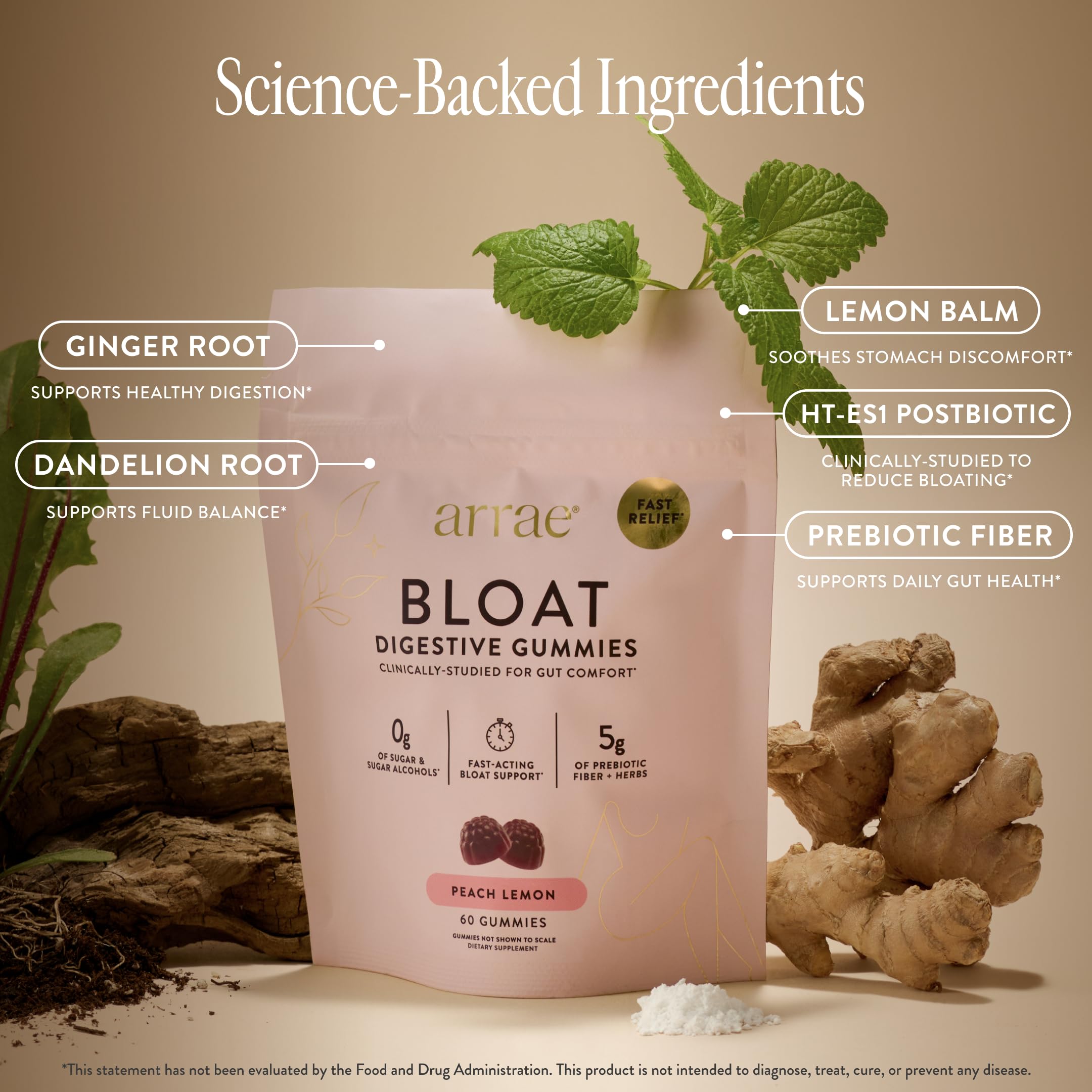 Arrae Bloat Gummies | Sugar-Free Gut Support

