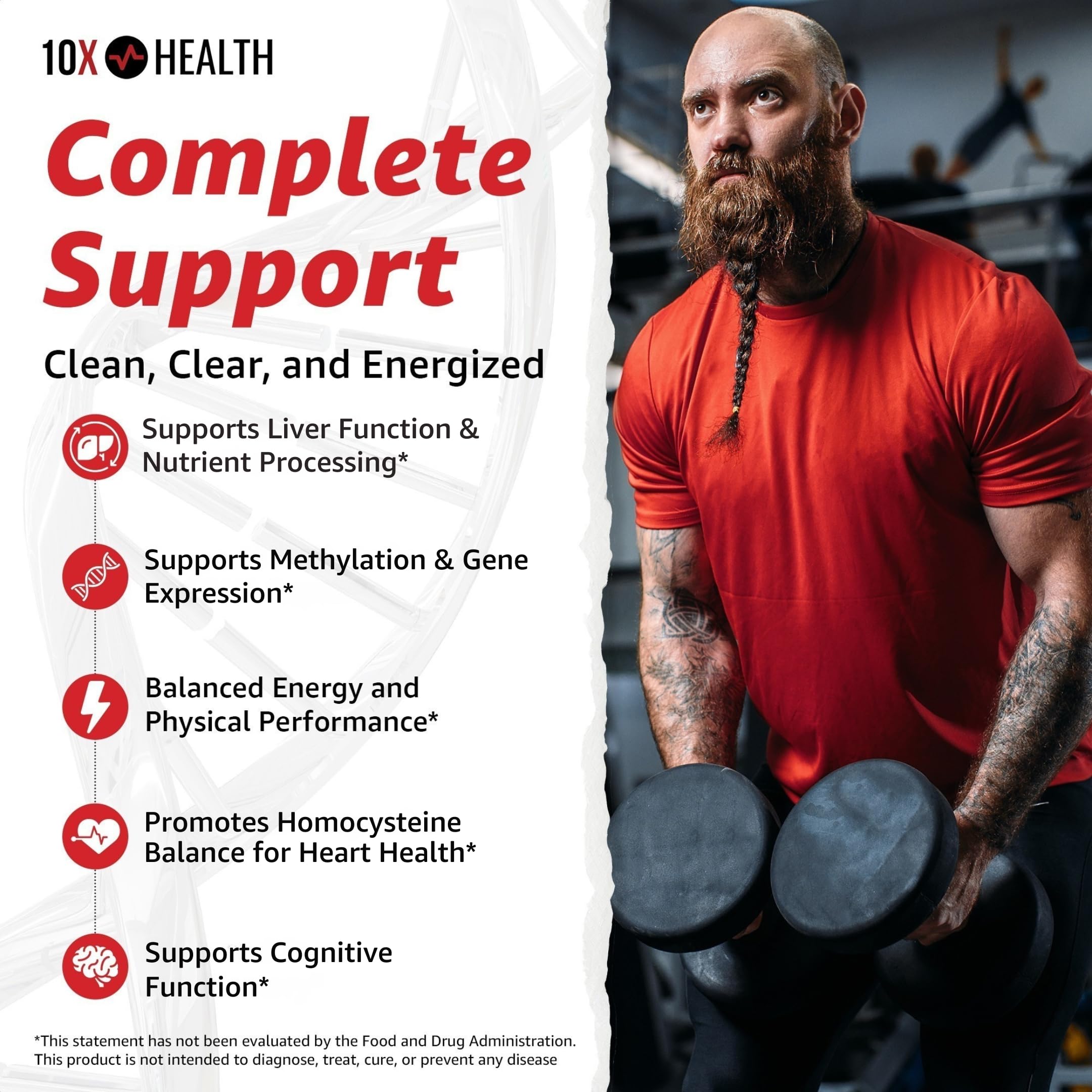 10X Health TMG Dietary Supplement for Liver and Heart

