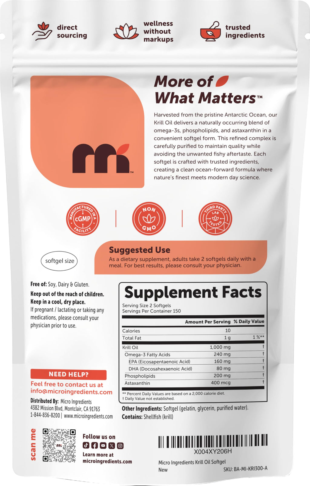 Micro Ingredients Antarctic Krill Oil with Phospholipids

