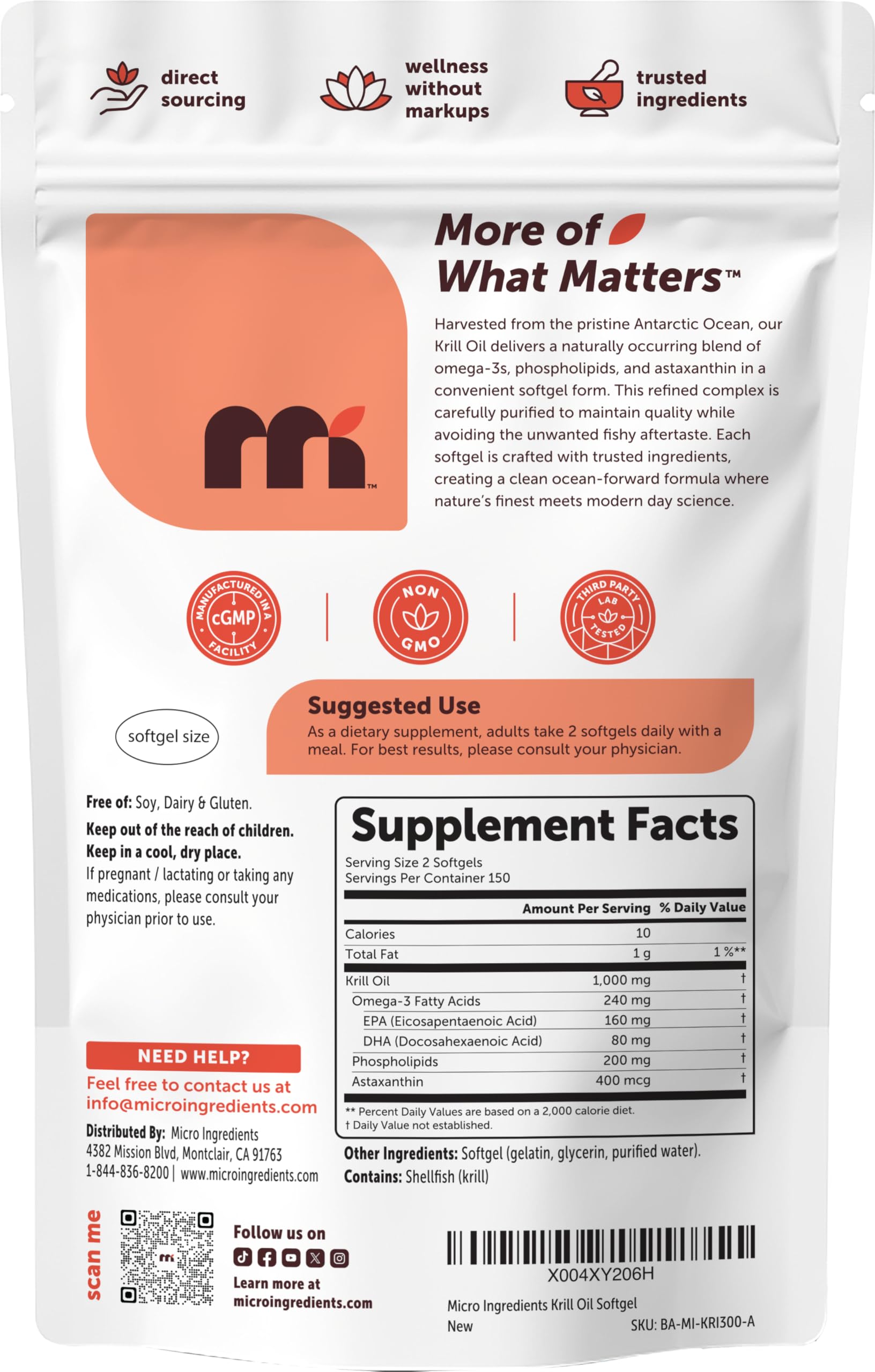 Micro Ingredients Antarctic Krill Oil with Phospholipids

