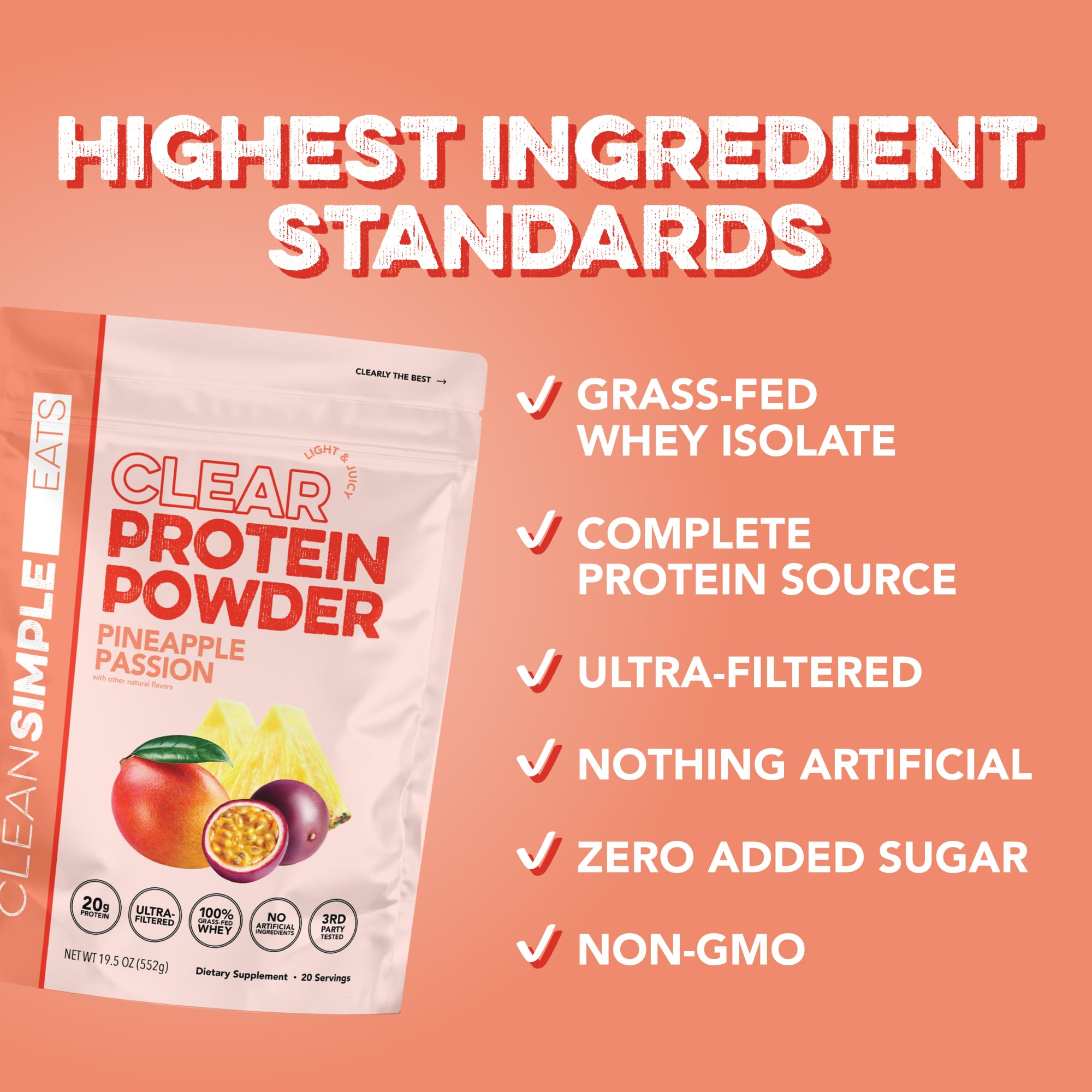 Clear Protein Drinks by Clean Simple Eats | Ultra-Filtered

