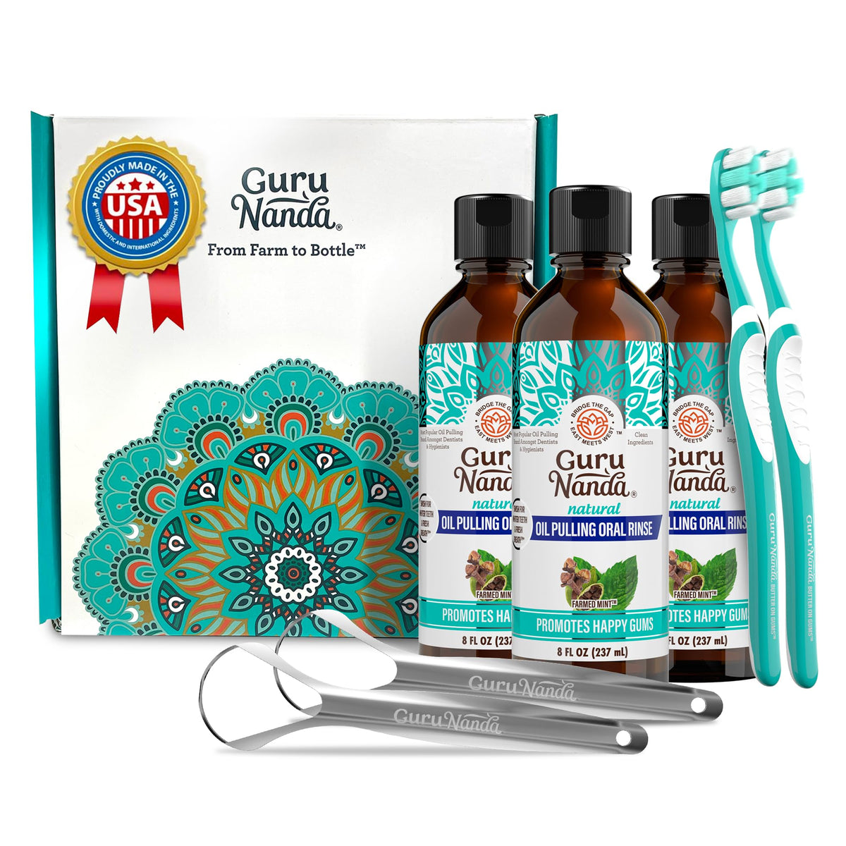 GuruNanda CocoMint Oil Pulling Mouthwash