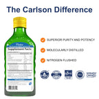 Carlson Cod Liver Oil 1100 mg Omega-3 Liquid Supplement

