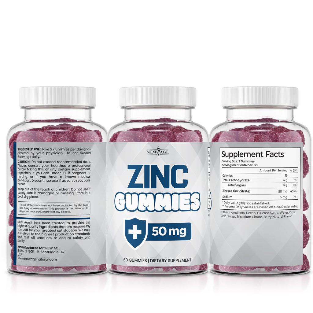 New Age Zinc Gummies for Immune Support | Non-GMO

