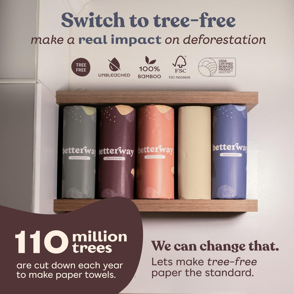 Bamboo Paper Towels by Betterway – Tree-Free & Compostable

