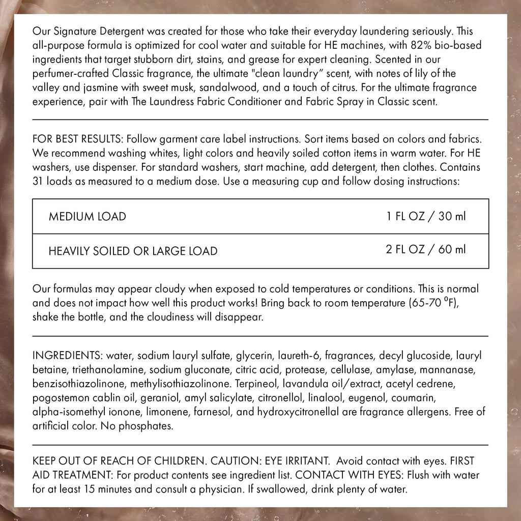 The Laundress Luxury Laundry Detergent Biobased Enzymes

