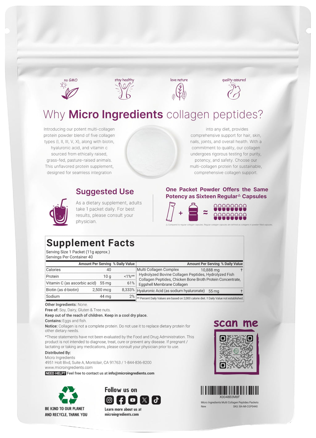 Micro Ingredients Multi Collagen Peptides

