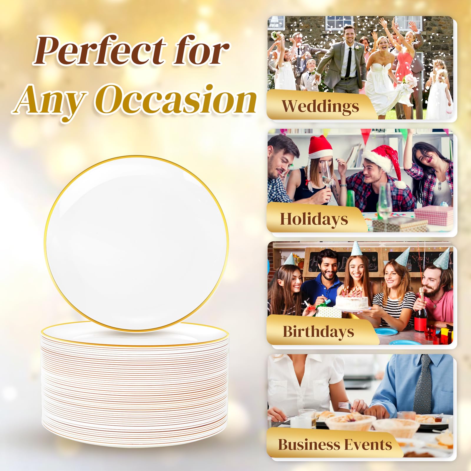 Festiva Disposable Dessert Plates with Forks

