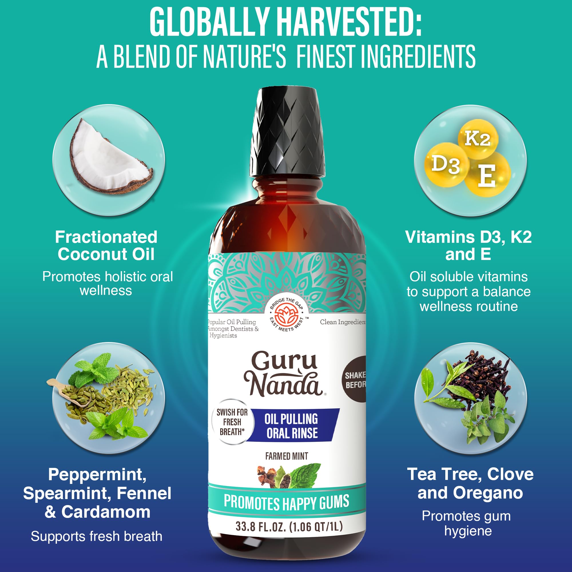 GuruNanda CocoMint Oil Pulling Mouthwash

