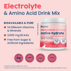 NativePath Hydrate Electrolytes Powder Zero Sugar Drink Mix

