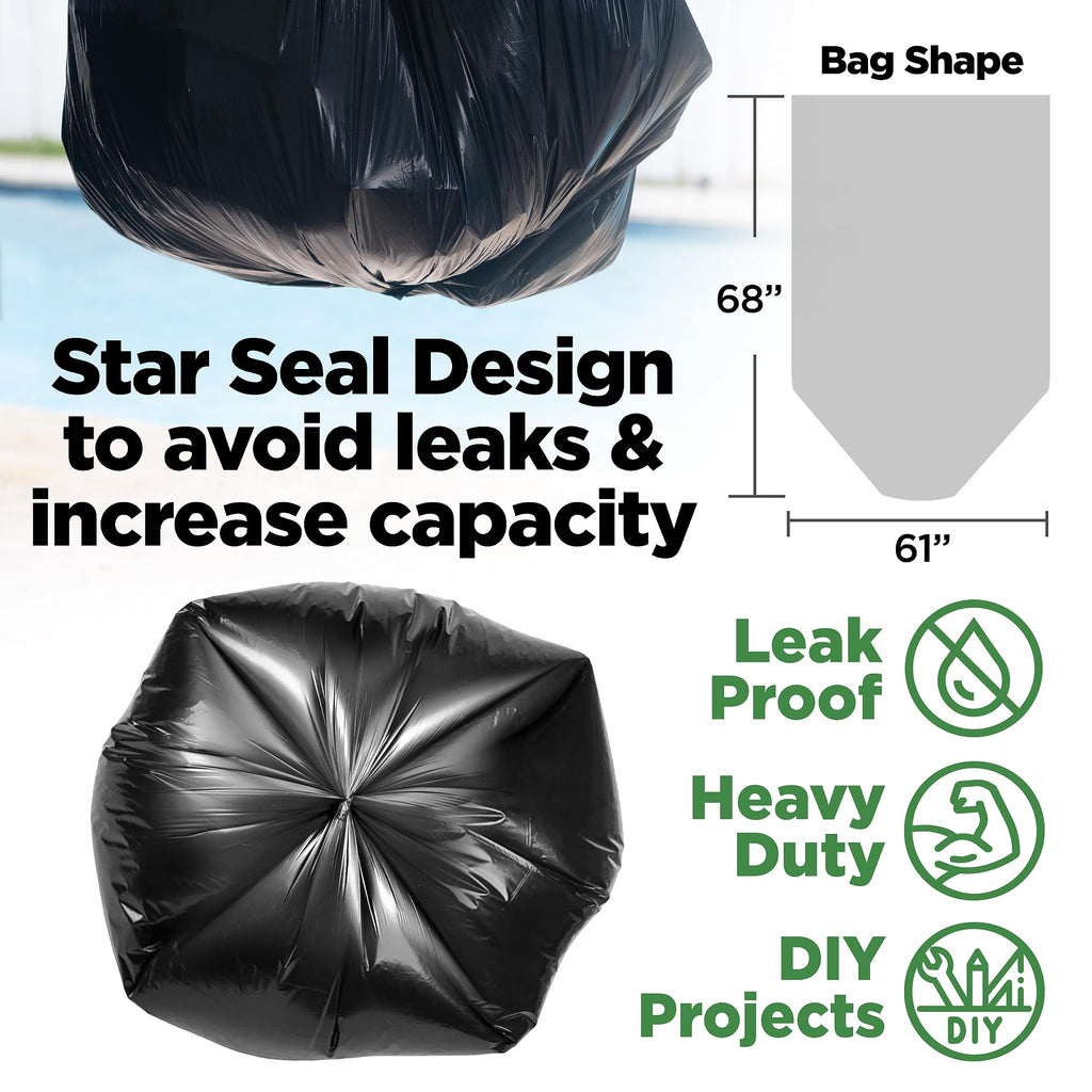 ToughBag Heavy-Duty Trash Bags | Gusseted Liner

