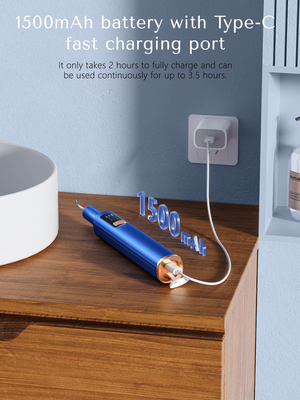 Ultrasonic Plaque Remover for Teeth with Gum Protection


