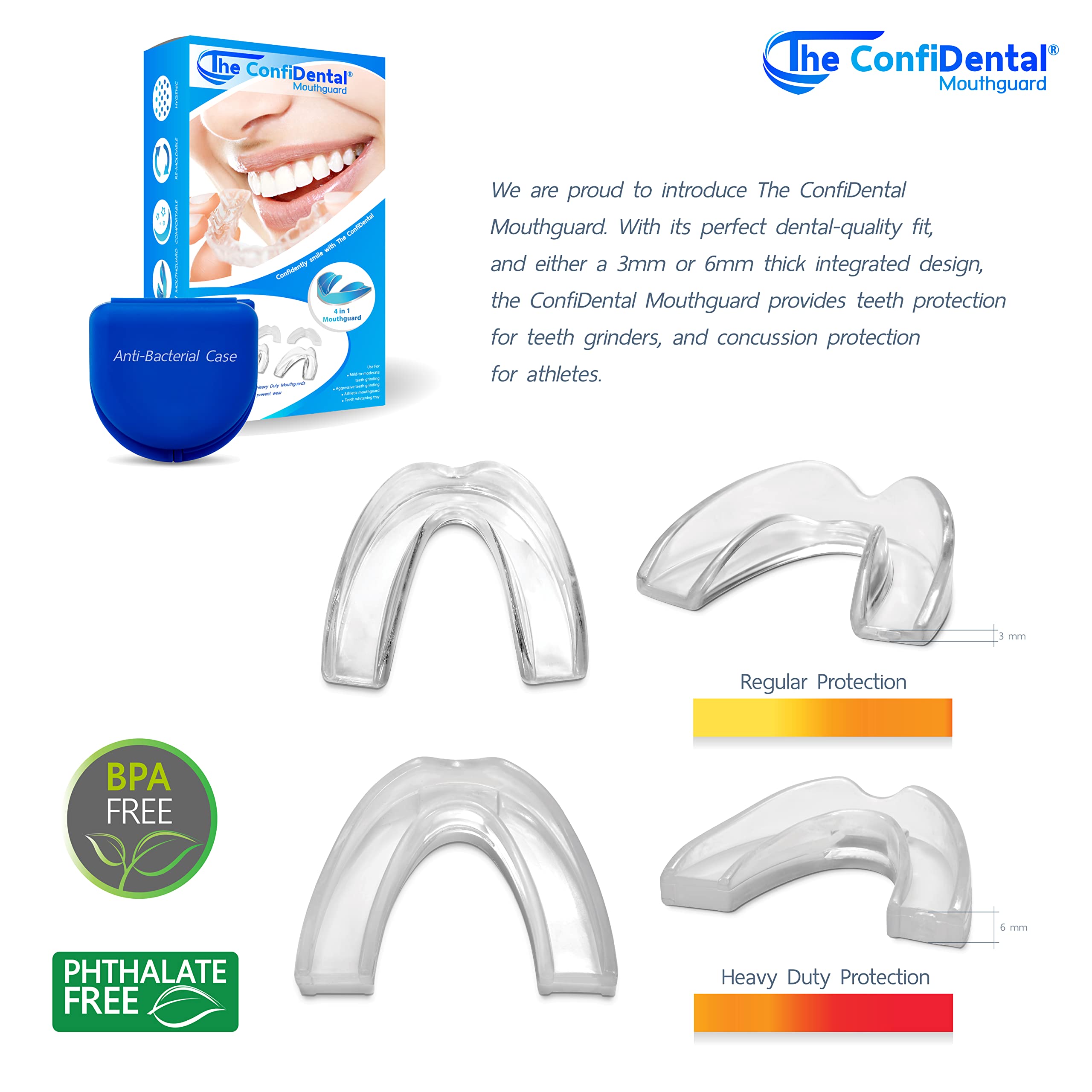 ConfiDental Anti Grinding Guard Moldable Night Mouth Guard

