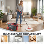 Spin Mop and Bucket System | Stainless Steel Wringer

