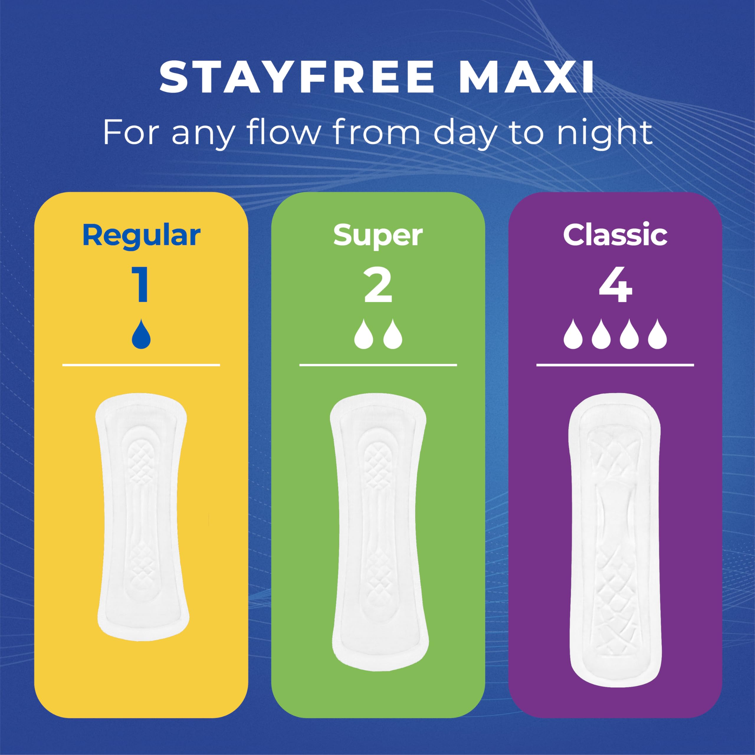 Stayfree Feminine Pads with Integrated Absorption

