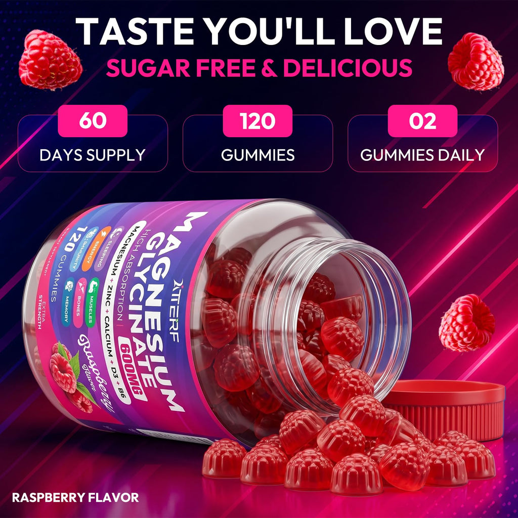 ATTERF Magnesium Glycinate Gummies Sugar Free Vegan


