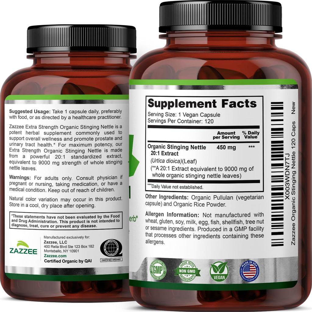 Stinging Nettle Extract by Zazzee Naturals

