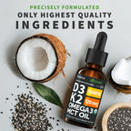 Vitamin D3 K2 Liquid Drops with Omega-3

