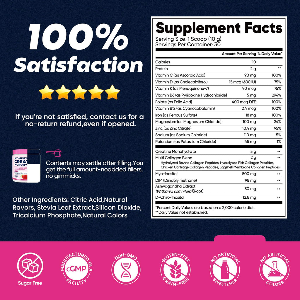 Creatine Monohydrate Blend for Women – Venture Pal Collagen

