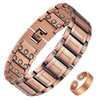 Feraco Magnetic Bracelet for Men, 3-Row Neodymium Magnets