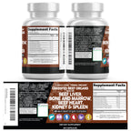 Clean Nutraceuticals Grass Fed Beef Liver Capsules Organ Blend

