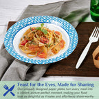 MUCHII 8.375 Inch Disposable Paper Plates - Soak-Proof

