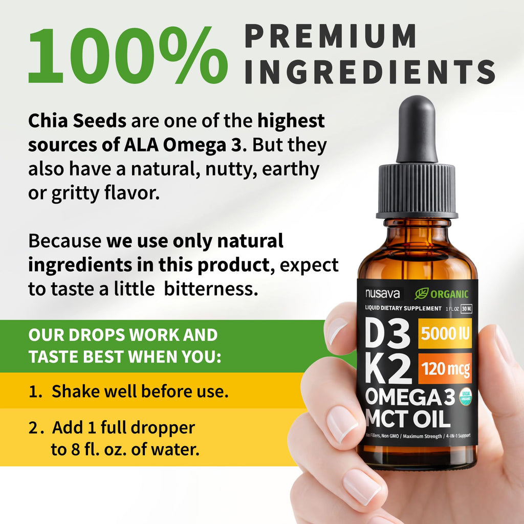 Vitamin D3 K2 Liquid Drops with Omega-3

