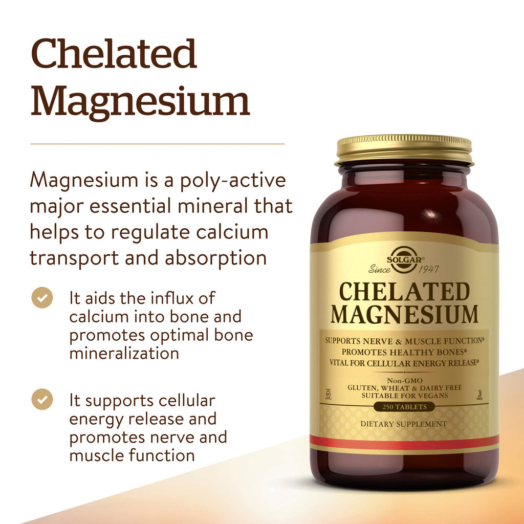 Solgar Chelated Magnesium Supplement | Supports Nerve & Muscle

