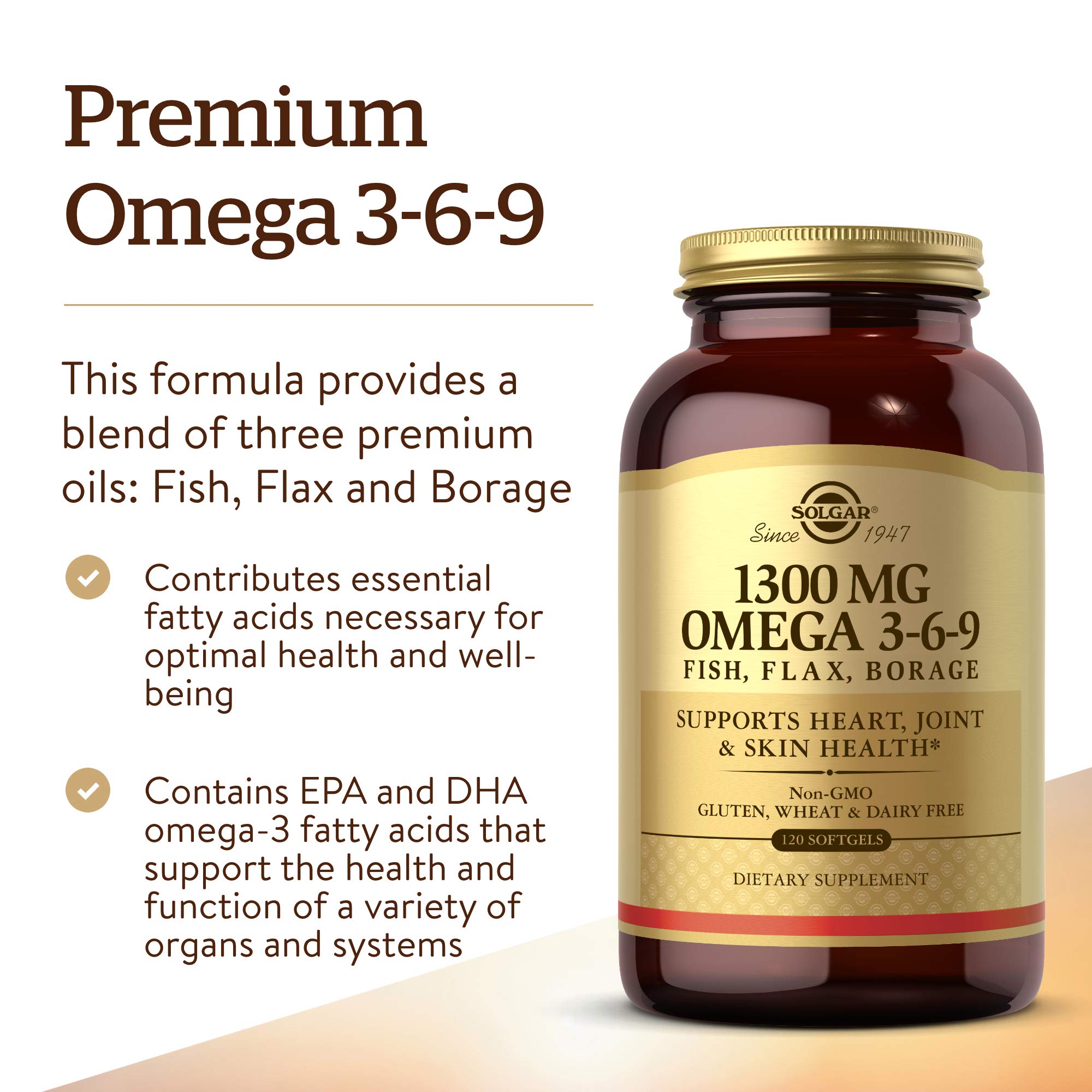 Solgar Omega Fatty Acid Softgels | Dietary Supplement

