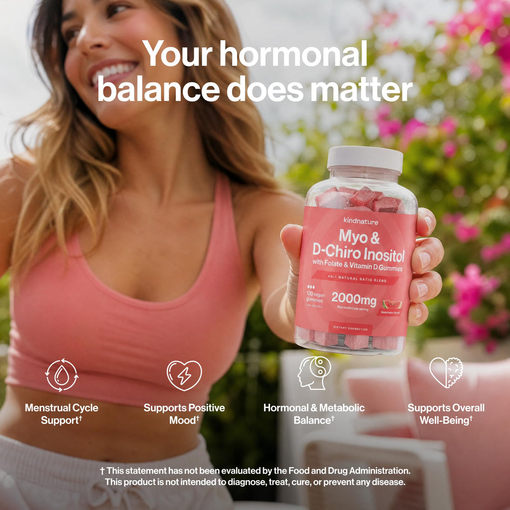 kindnature Myo-Inositol and D-Chiro Inositol Gummies for Women

