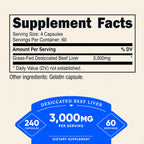 Nutricost Grass-Fed Beef Liver Capsules

